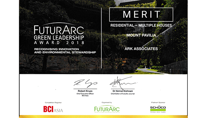 Futurarc Green Leadership Award 2018: Merit in Residential- Multiple Houses category